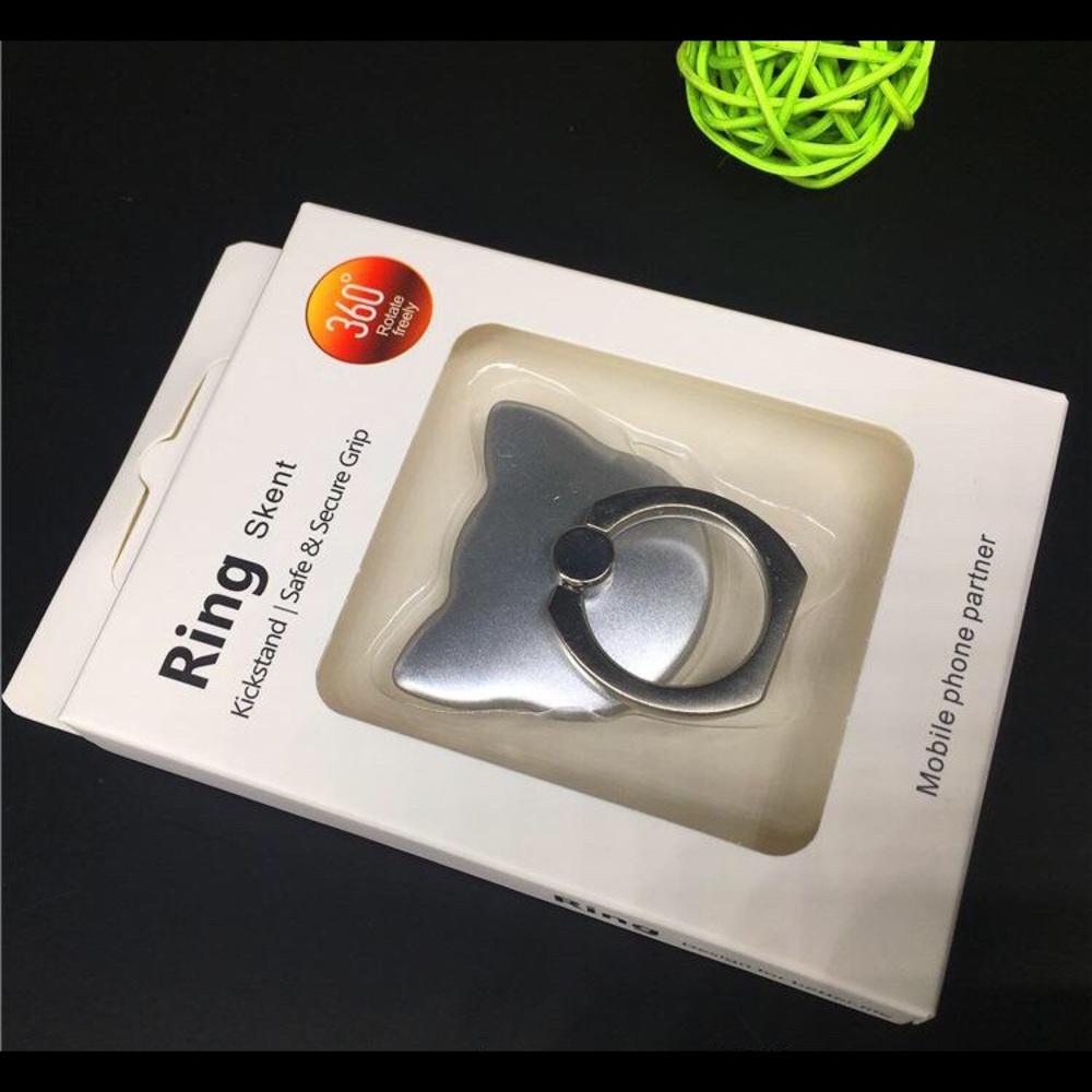 Silver Cat Head 360 Degree Finger Ring 🎉😻📱 - Picture 3 of 5
